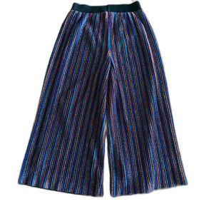Cat & Jack Colorful Striped Shimmer Metallic Pants Girls' M (7/8)